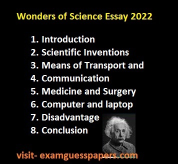 Wonders of Science Essay 2022 in English for class 8th to 12th students